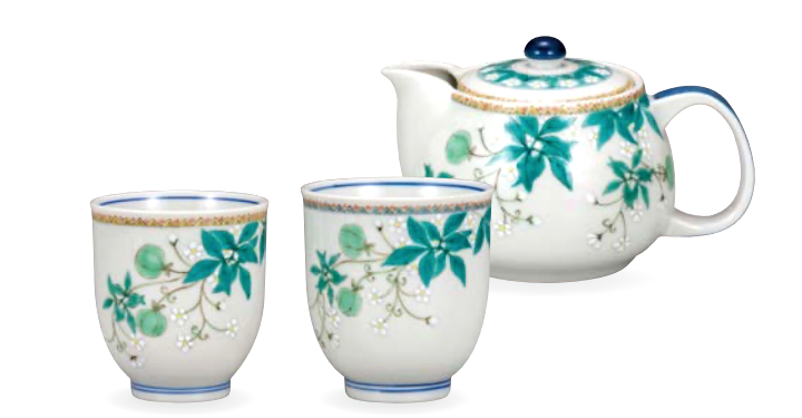 大兼政花翠作・新感覚の五彩の絵付