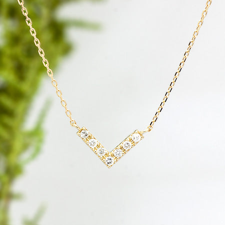 K10 カイト V字 ダイヤモンドネックレス 0.1ct – SISTINA JEWELRY
