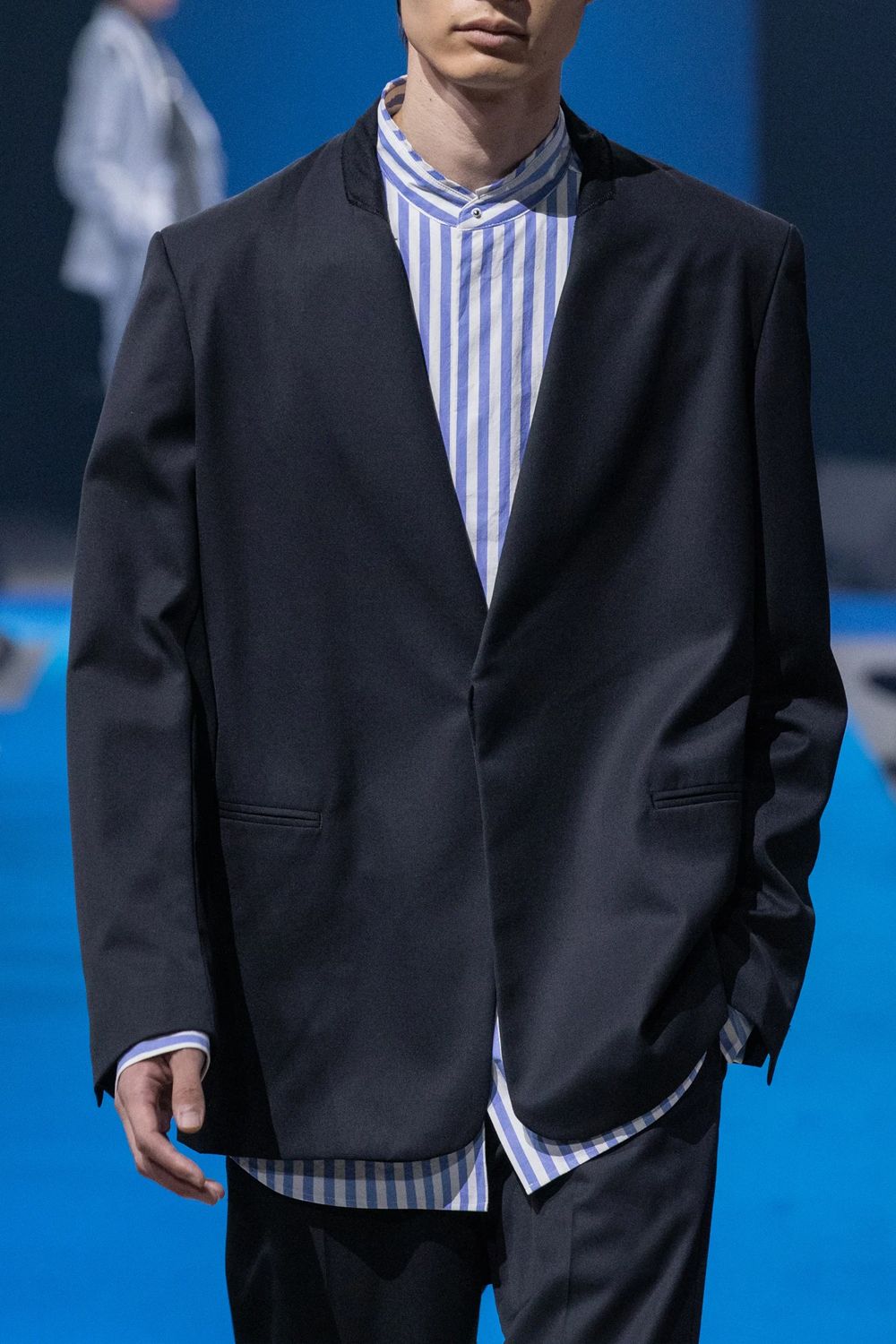 CINOH - 【メンズ】SUMMER WOOL NO COLLAR JACKET / サマーウールノー