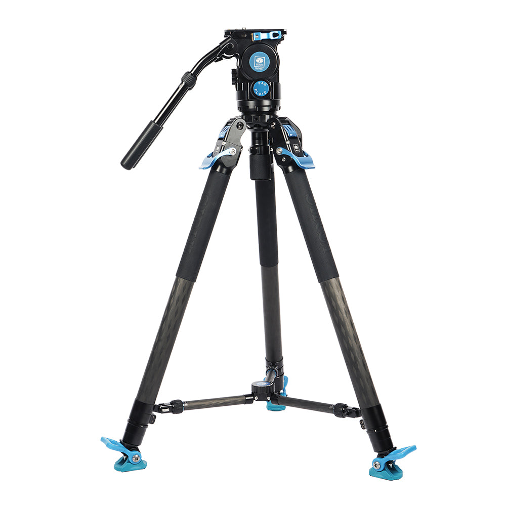 カーボンファイバー製ワンタッチシステム3段三脚(クイックハンドル付
