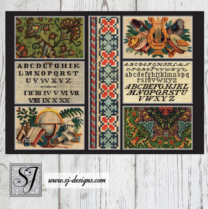 ドイツ・ベルリン 19世紀の刺繍 作品 図案集「Berlin Work」