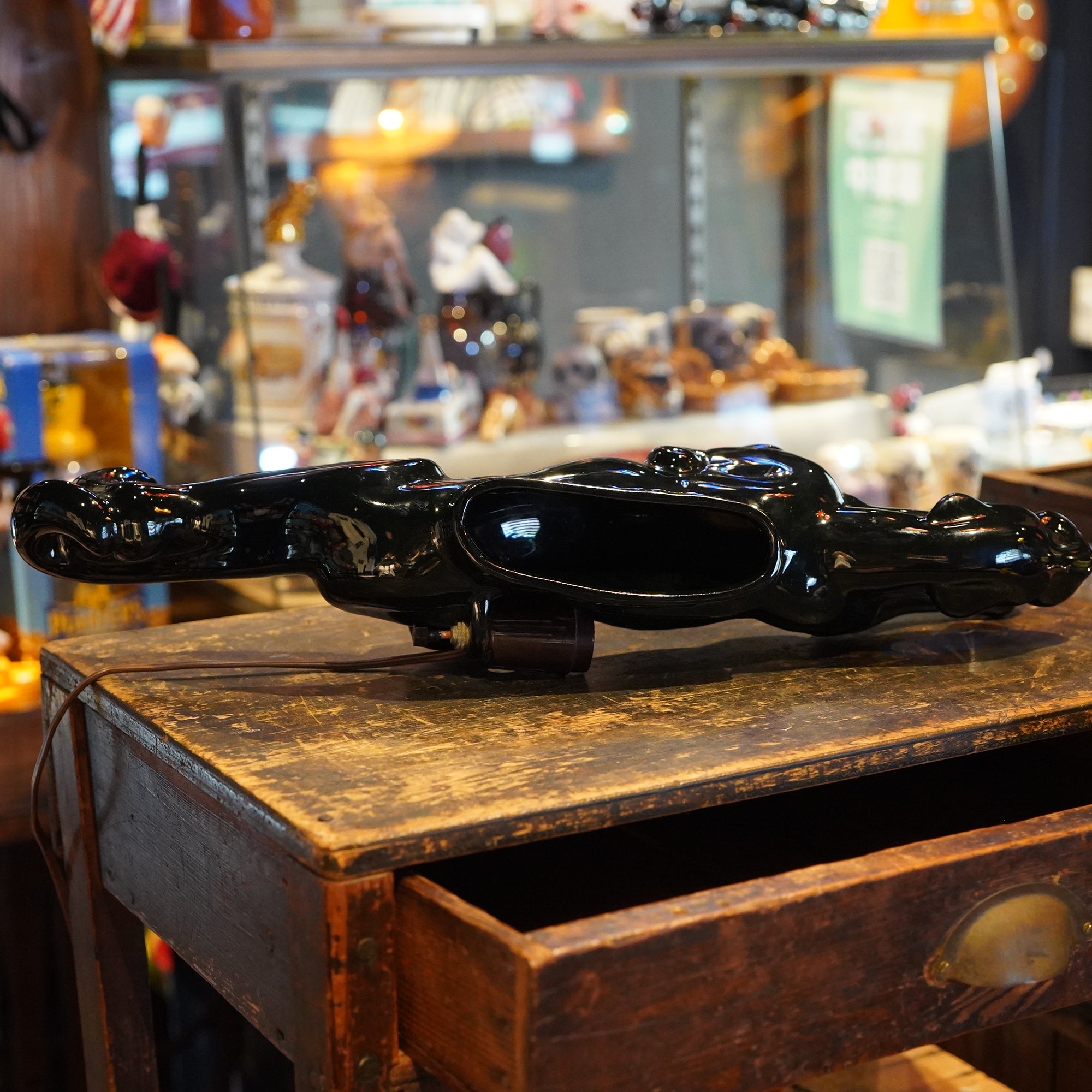 Vintage ブラックパンサー ランプ 50's ミッドセンチュリー 置物