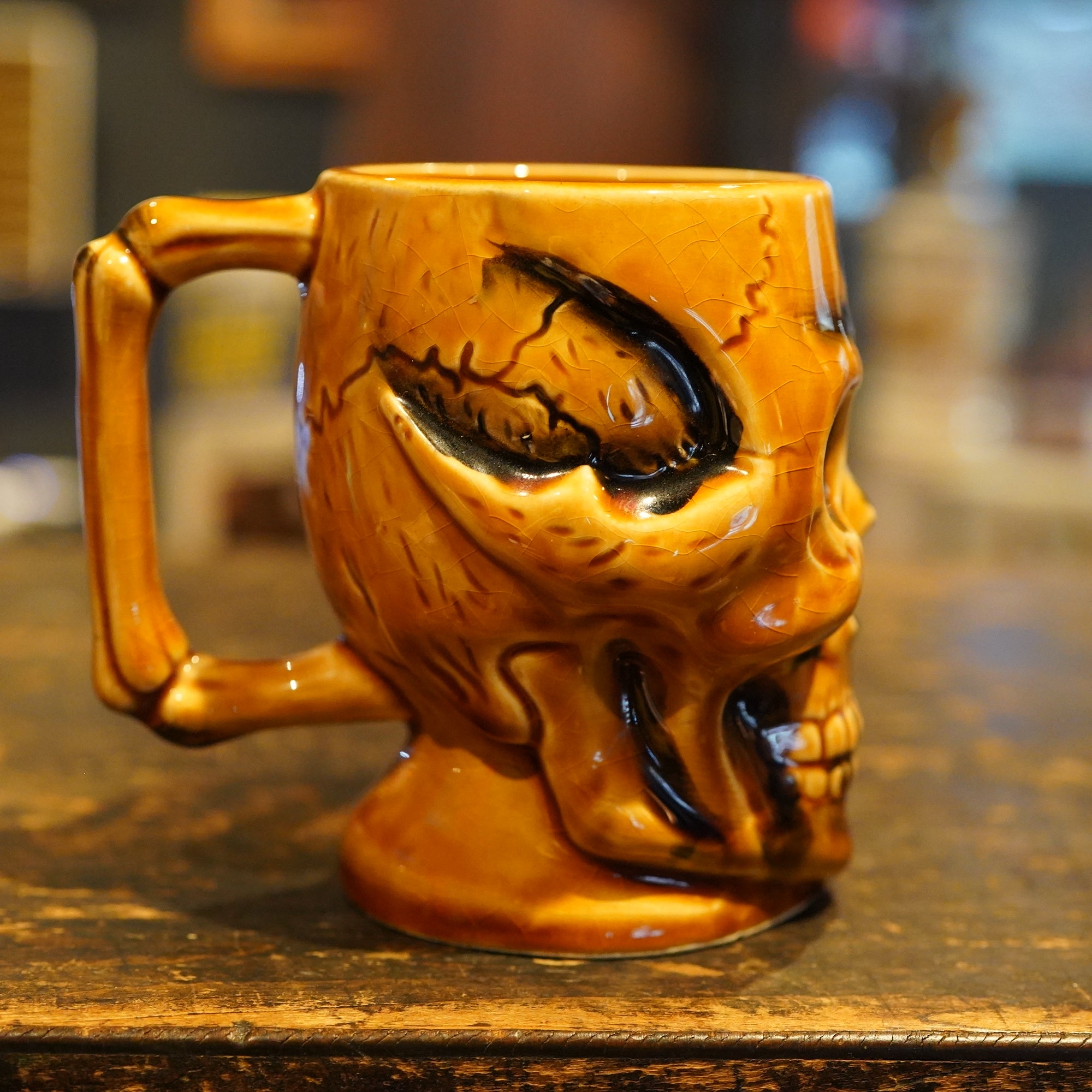 50s 60s ビンテージ デビル 悪魔 貯金箱 陶器 JAPAN スカル 50s 60s