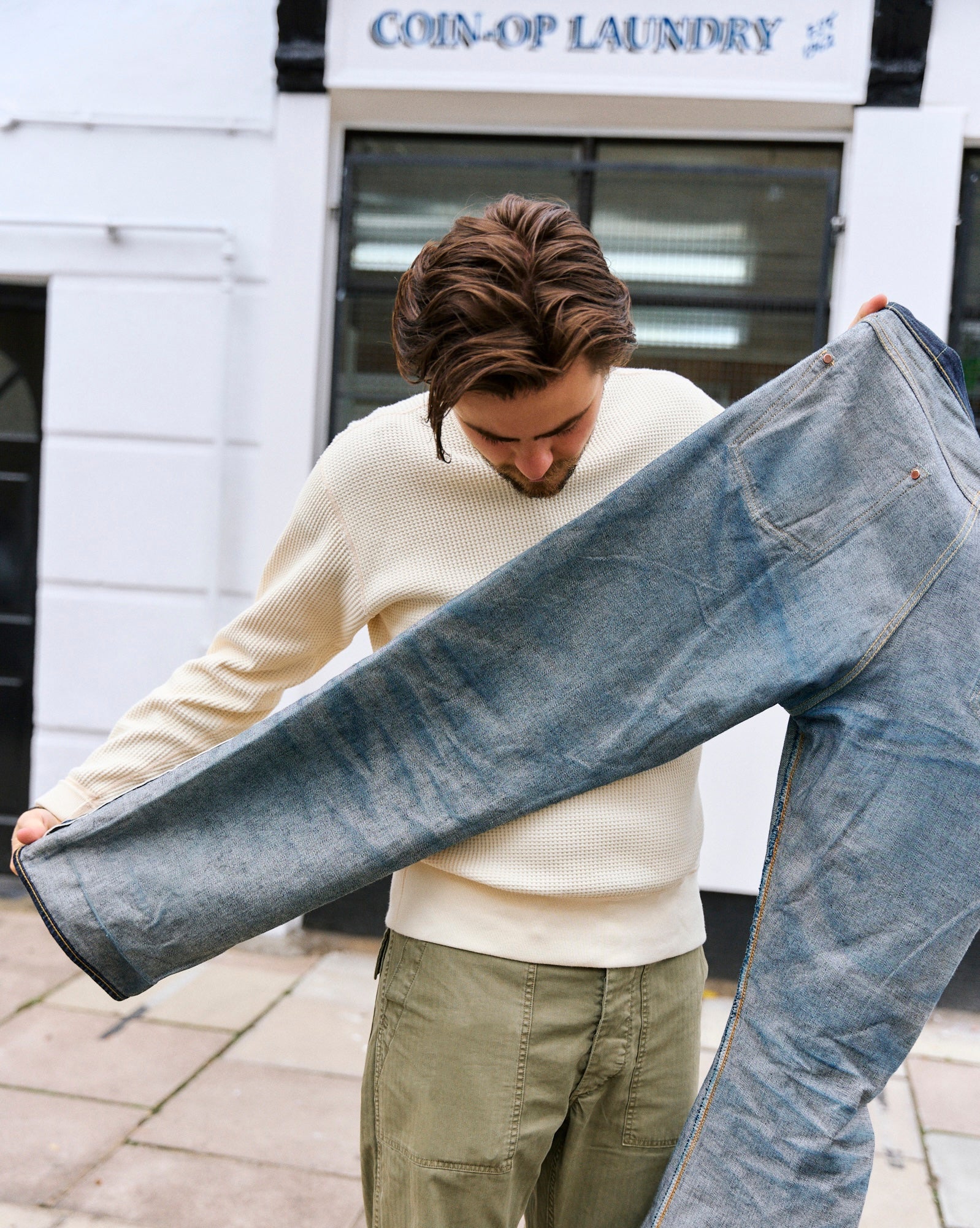 ONI Denim 622ZR-BKBK 20oz Secret Denim Relaxed Tapered Jean - One