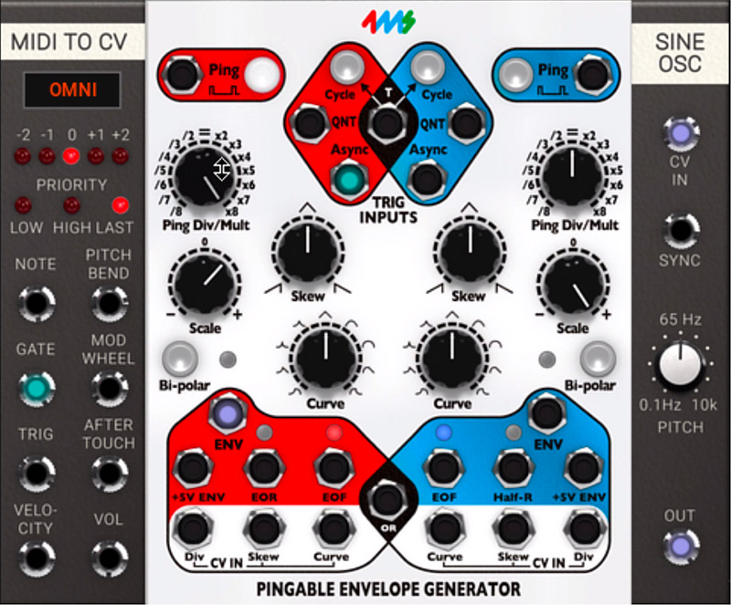 4ms Pingable Envelope Generator PEG - Softube