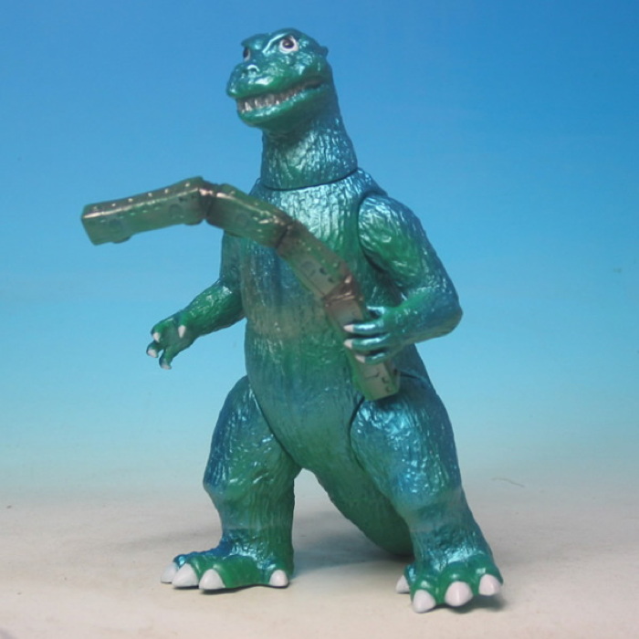 ELECTRIC TOYSでベアモデル製「初代ゴジラ 電車付き(緑成形)」出現