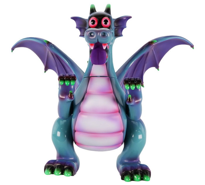 イラストレーター・山崎若菜氏のアートピース「ドラゴン&魔法使い