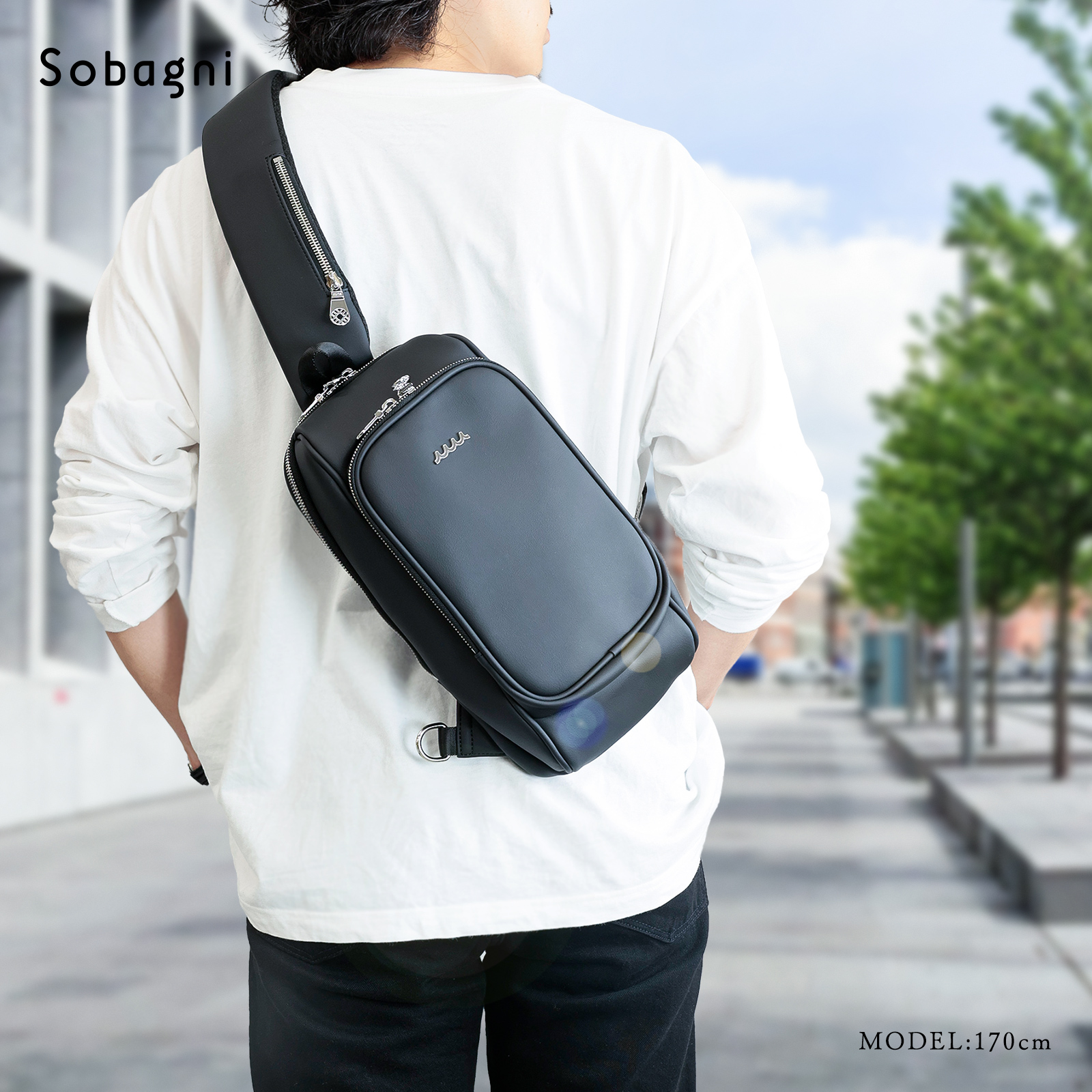 ソバニ公式 Sobagni最高峰合皮を使った 【muta ボディーバッグ