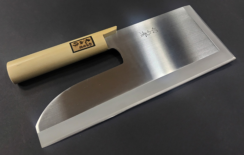 1-7 豊蔵 蕎麦包丁 手縄 300mm ステンレス剛 1-7 豊蔵 蕎麦包丁 手縄