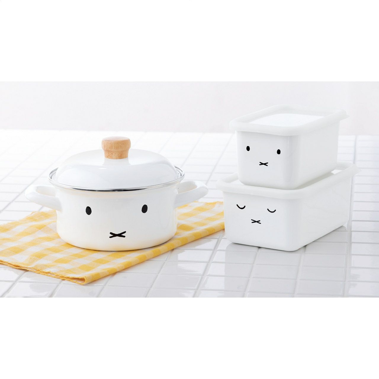 miffyミッフィーフェイス 深型角容器2点セット|《公式》ソルヴィータ