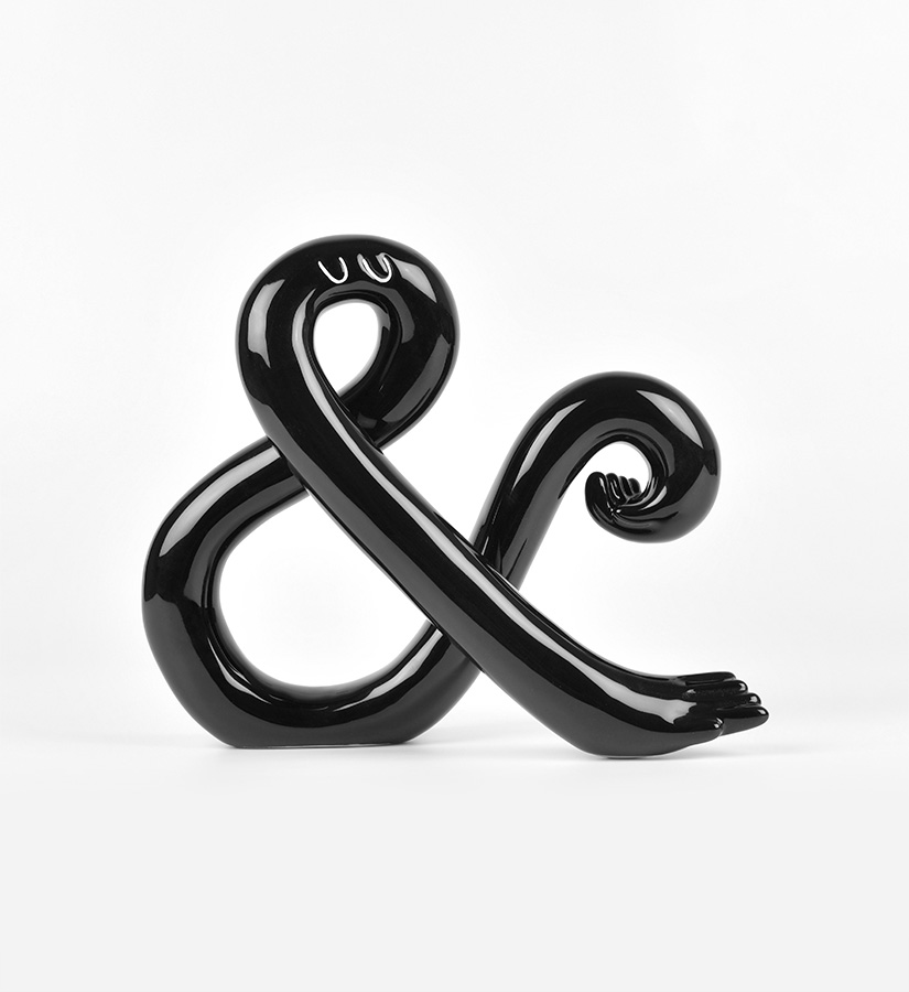 Steven Harrington - You & I (black) - Porcelain sculpture