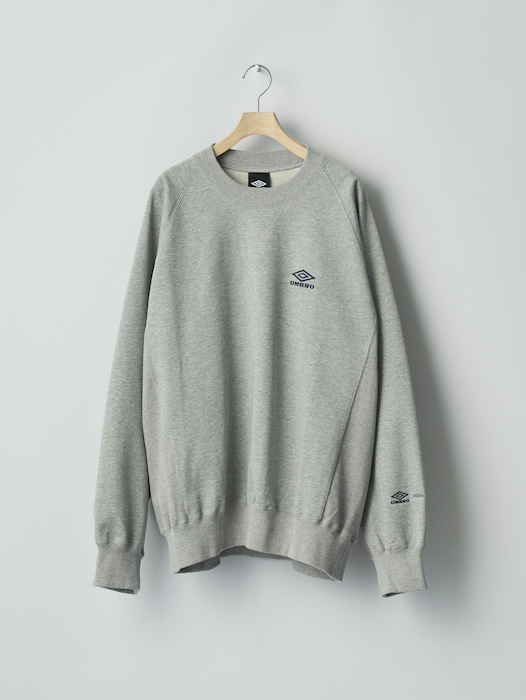 HIGH GAUGE COTTON SWEAT LS -GREY- 【 ssstein × UMBRO】 Capsule