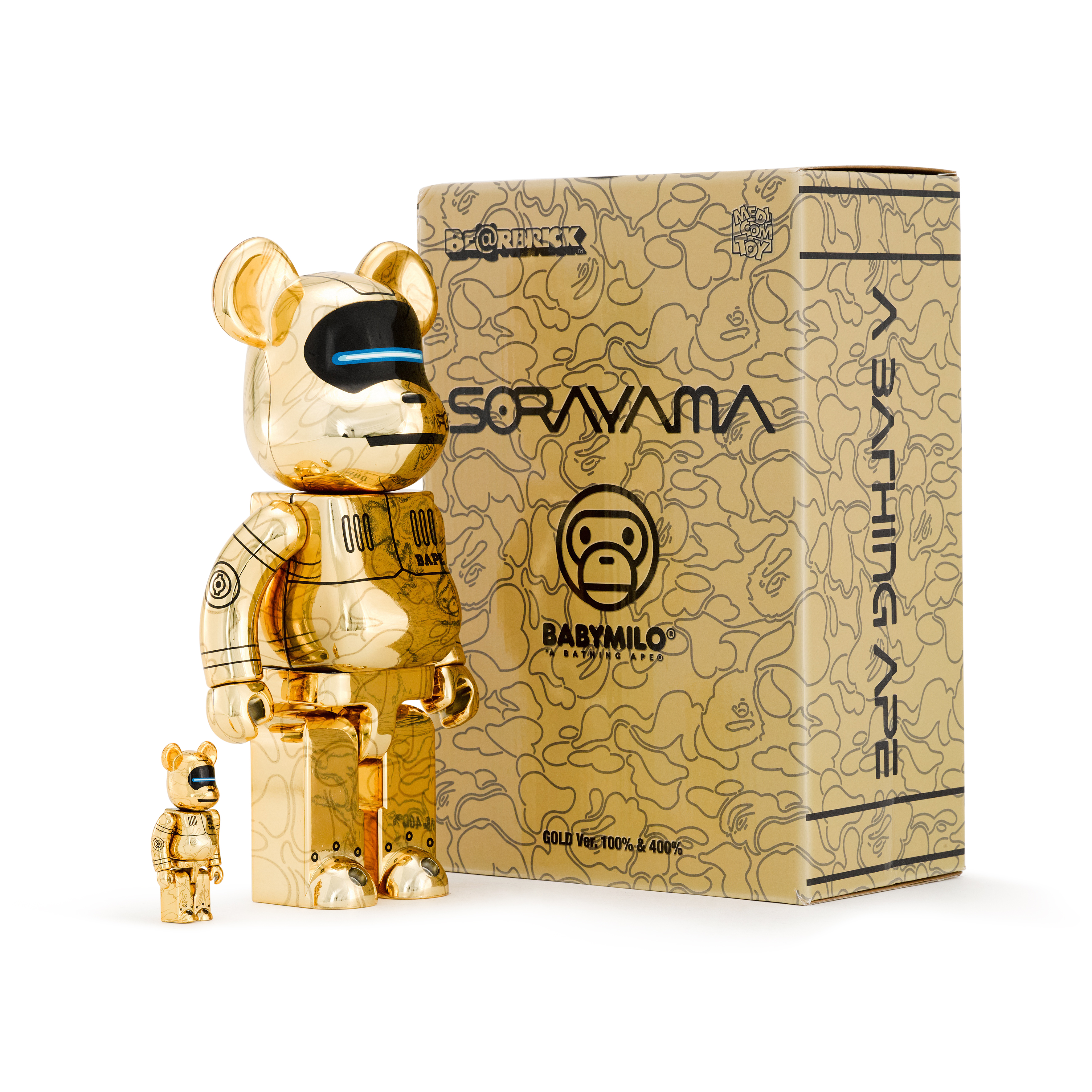 Medicom Toy, Bape BEARBRICK Bape Hajime Sorayama Camo Shark 100