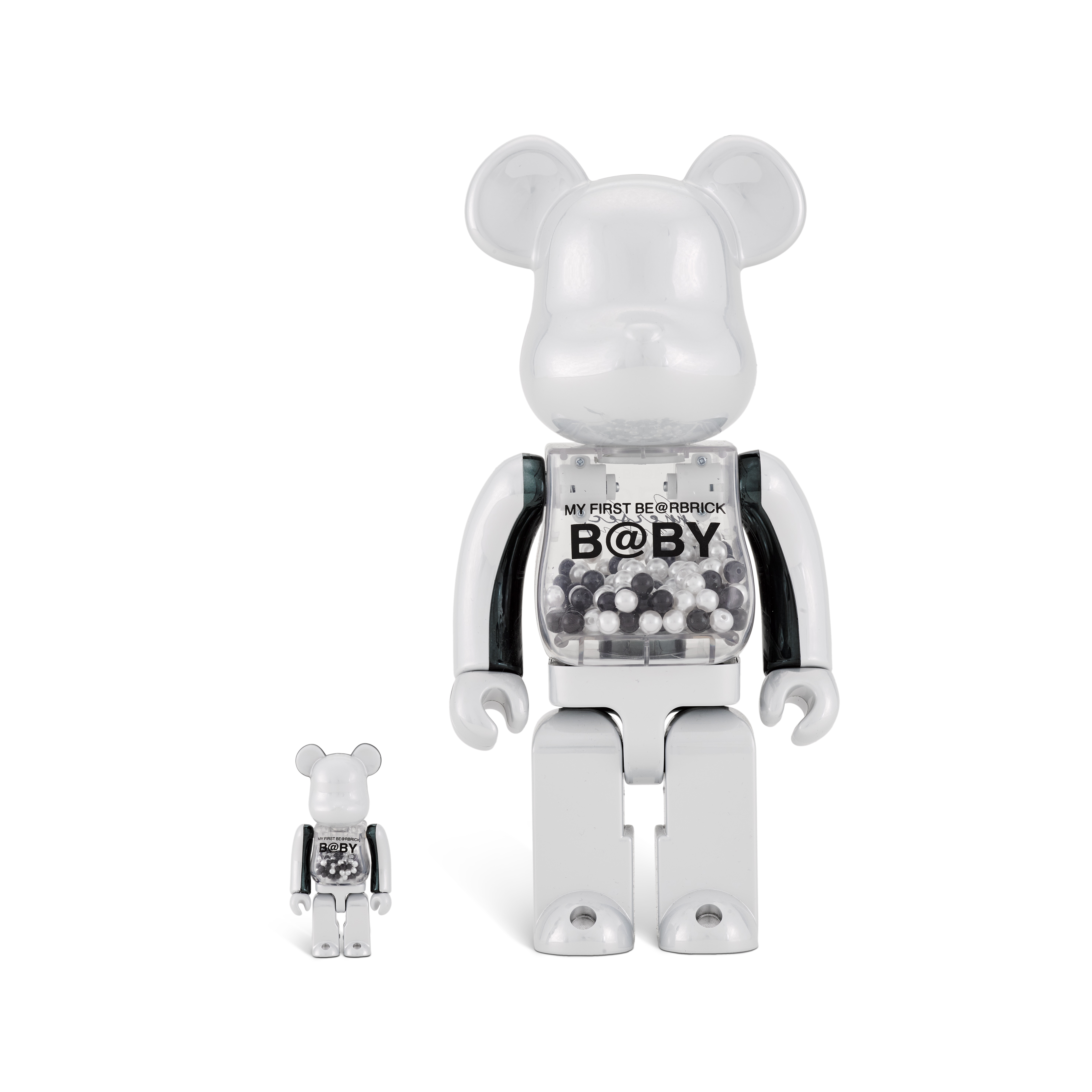 Medicom Toy My First BEARBRICK Baby Innersect White 100% And 400