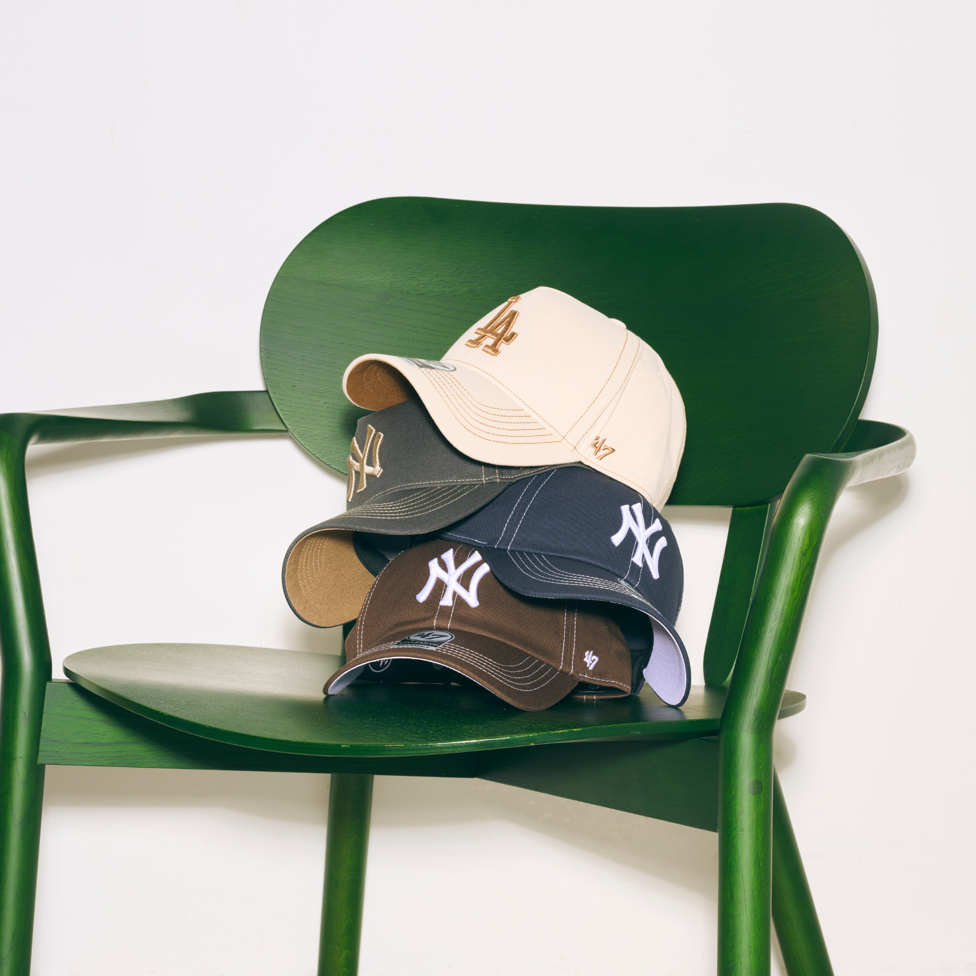 ヤンキース コントラストステッチ '47 クリーンナップ ブラウン