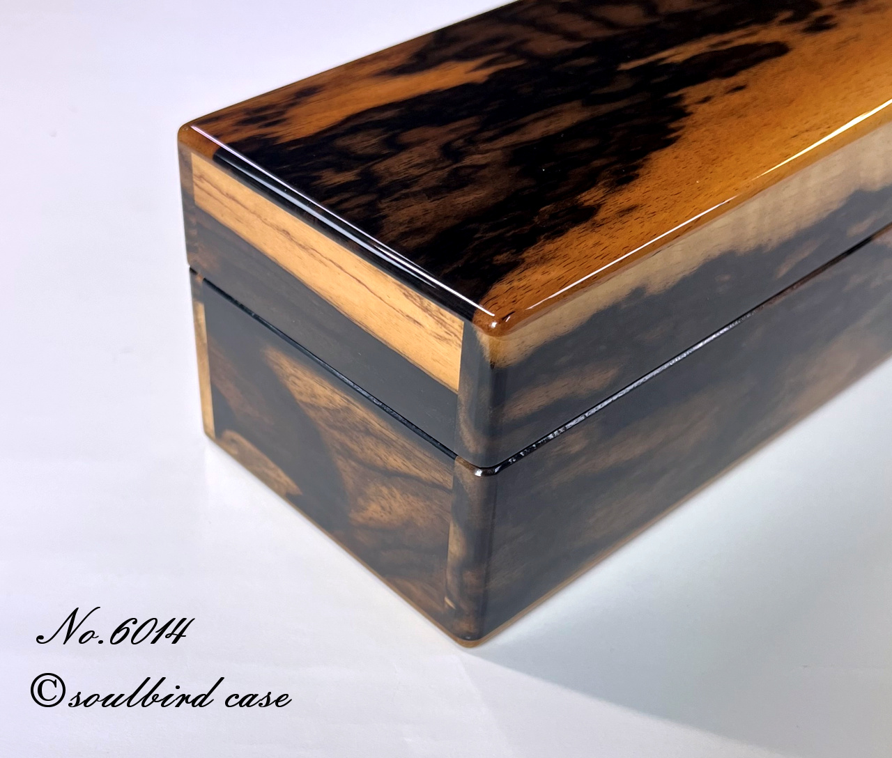 No.6014 黒柿 5本用時計ケース 鏡面仕上げ | 高級時計ケースのソウルバード