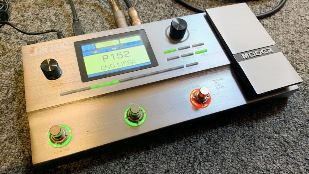 レビュー】MOOER GE200①｜内臓アンプと外部IRキャビを用いた音作りと