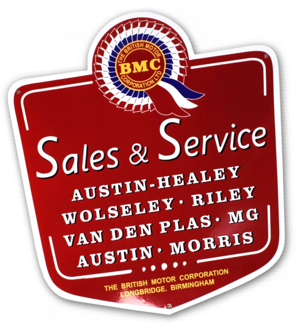 BMC Sales & Service エナメル看板 | ローバーミニ・クラシックミニ
