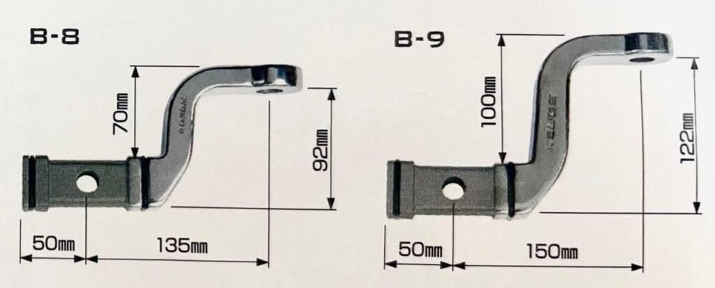 SOREXヒッチメンバー用 50□取付ステンレスブラケット マウントセット