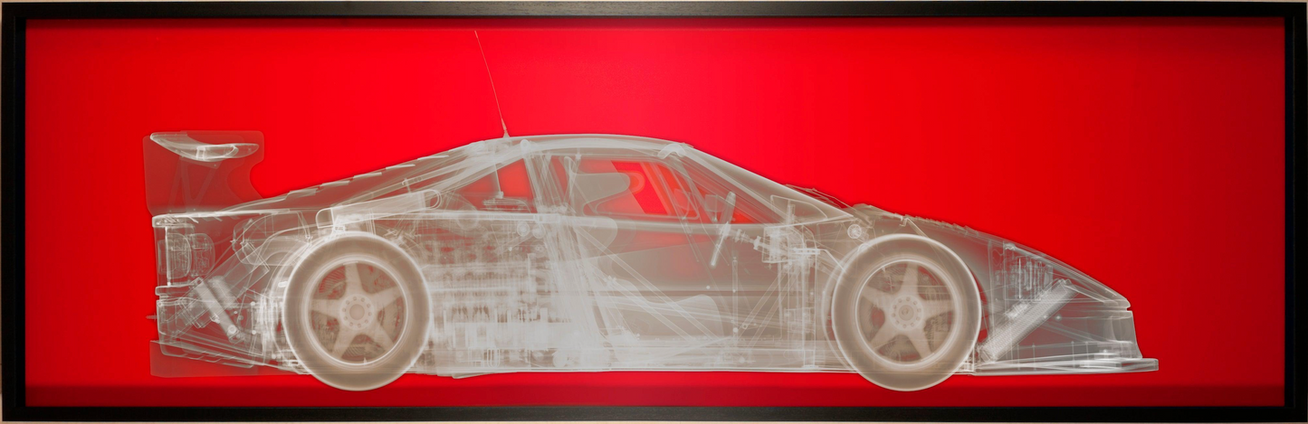 Silver Ferrari F40 on Red | Nick Veasey | Sorrel Sky Gallery