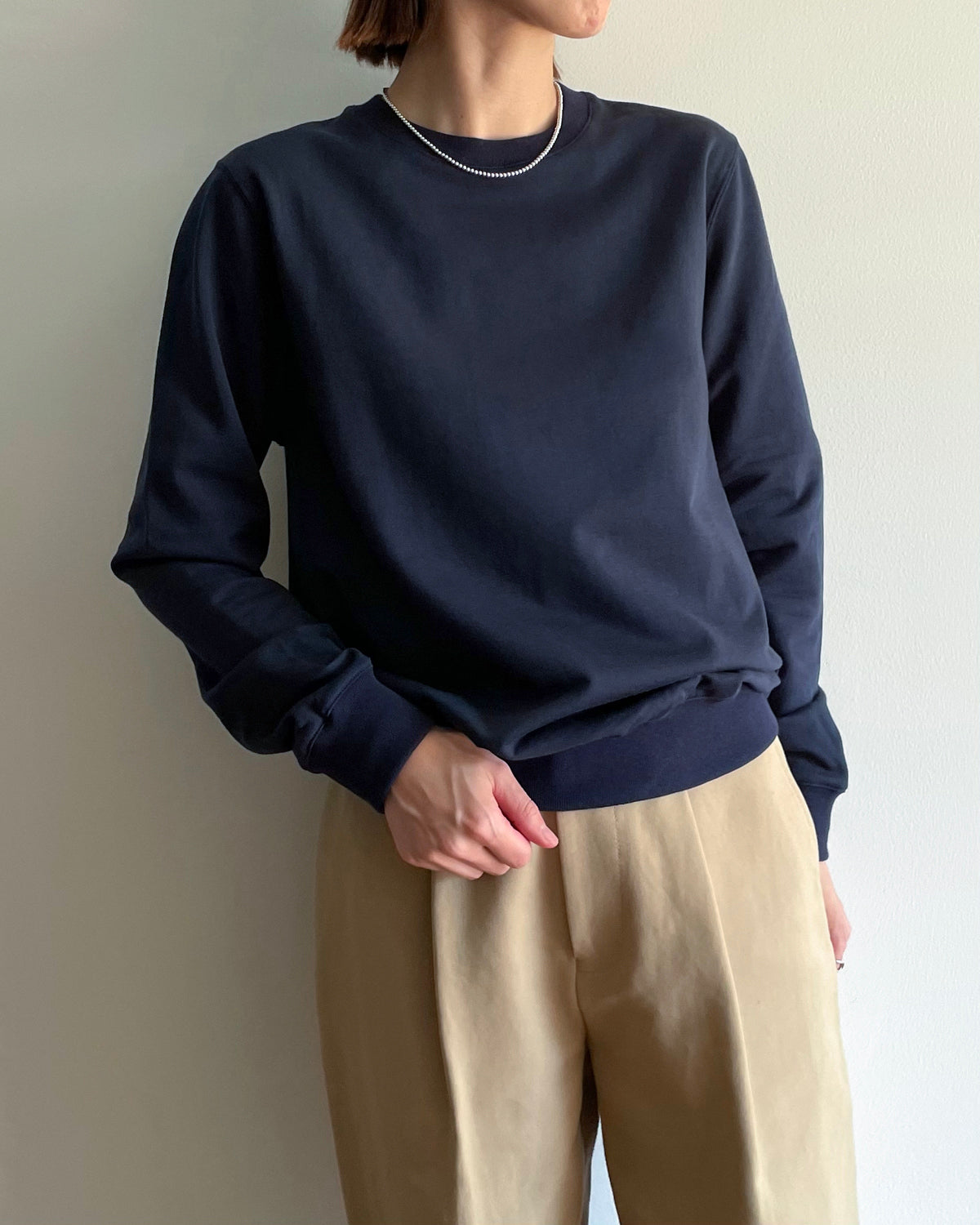 スビンギザコットン クルーネック スウェット SL7S-T422