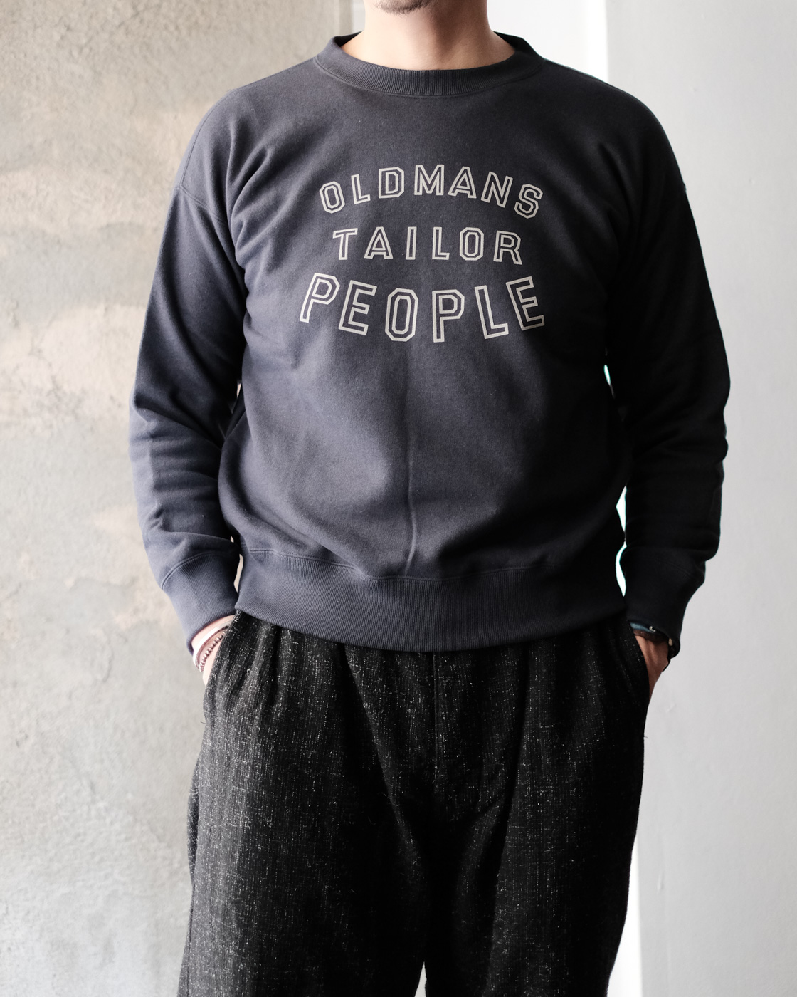 別注PRINT CREW SWEAT col.Navy (Sleepy PEOPLE Exclusive) - Sleepy