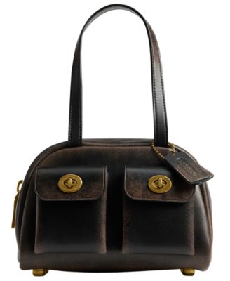 COACH Twin Turnlock Mini Loved Leather Shoulder Bag - Macy's