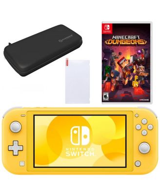 Nintendo Switch Lite in Yellow with Minecraft Dungeons