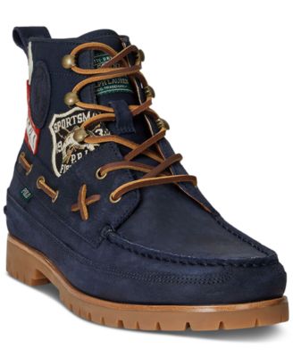 Polo Ralph Lauren Men's Ranger Mid Suede & Twill Boots - Macy's