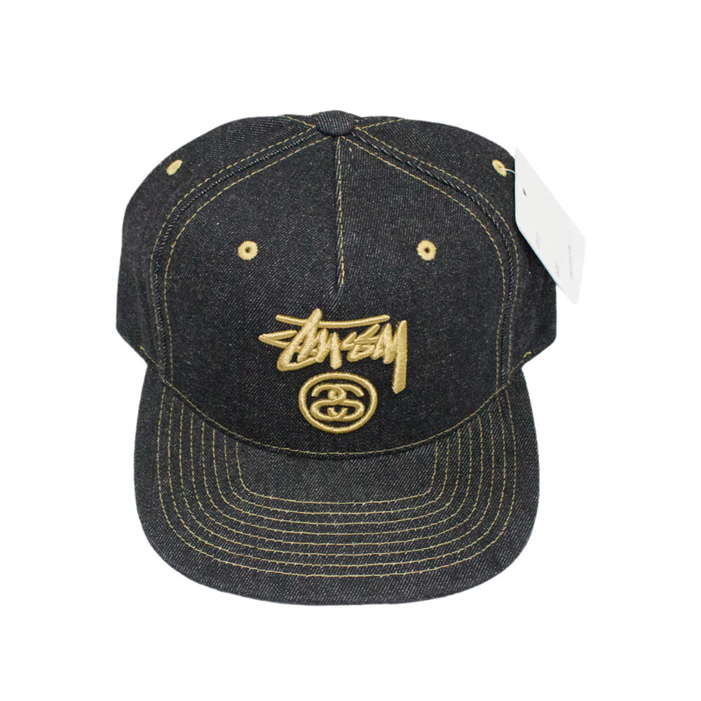 Stussy Stock Lock Denim Cap Black - Cappello Nero