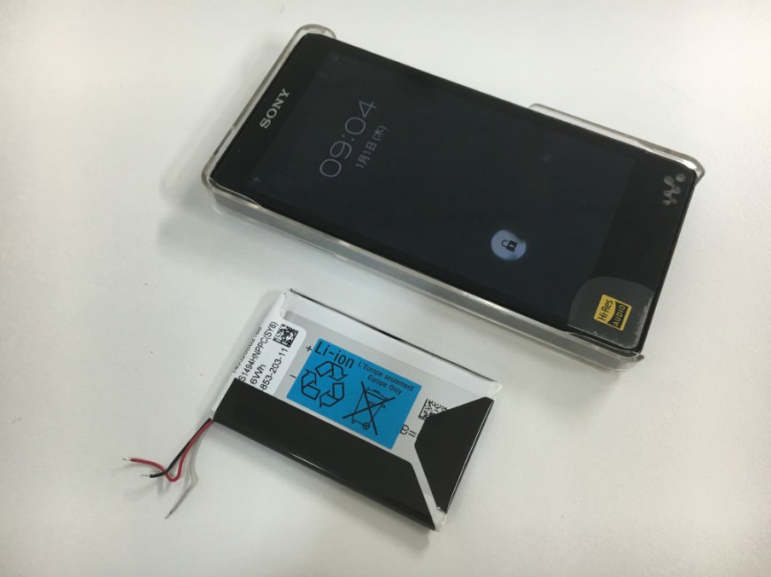 ウォークマンのバッテリー交換修理も40分でお返し！すぐ充電切れになる