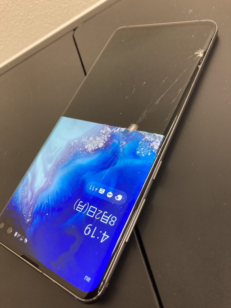 Samsung Galaxy S10 本体 青色 画面割れあり Samsung Galaxy S10 本体