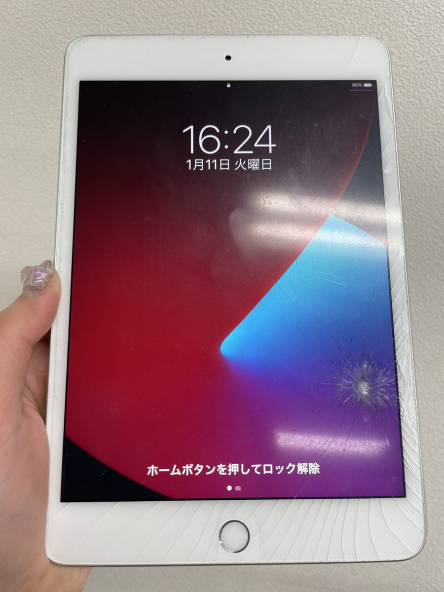iPad mini5】割れてしまった画面の交換修理実績（新宿店） - Android