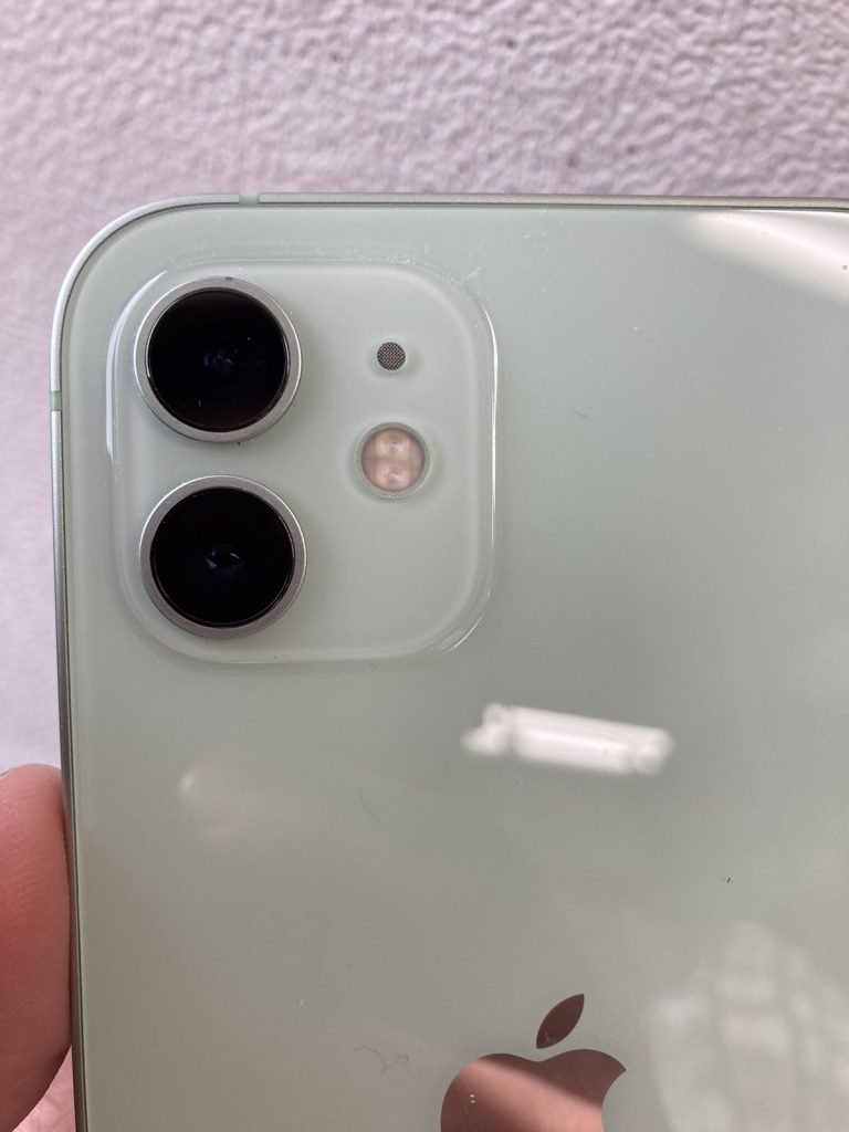iPhone12 ブルー 64GB 背面割れ&リアカメラ下レンズひび割れあり
