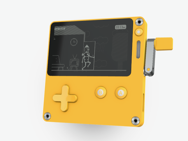 ハンドルをグルグル回せ！ゲームも作れる携帯ゲーム機「Playdate