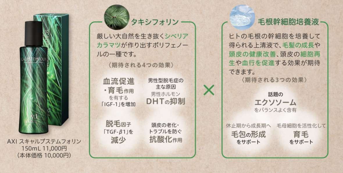 9/4（木）発売開始！】話題のヘアケア『AXI スキャルプステムフォリン