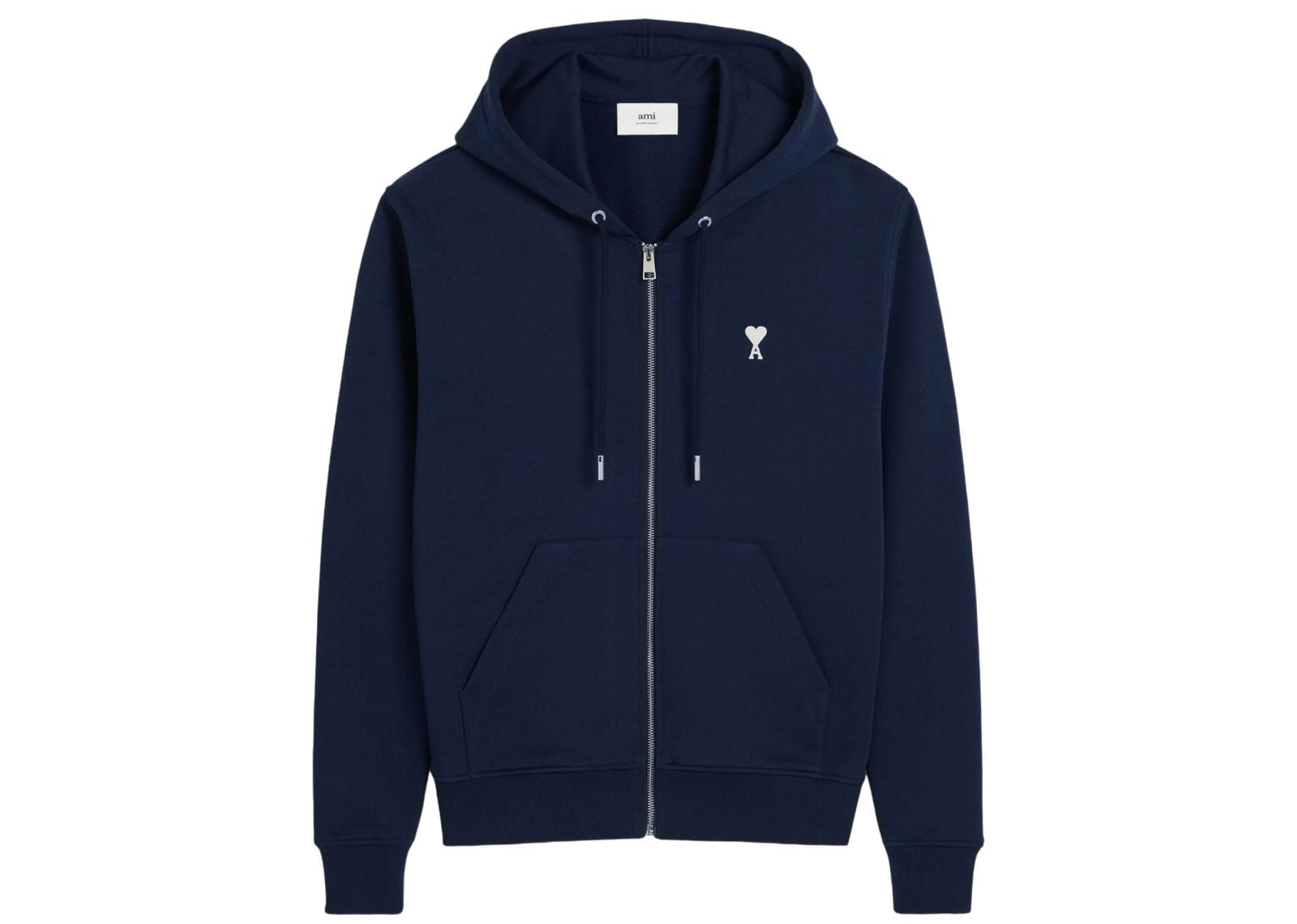 Ami Paris Ami de Coeur Hoodie Midnight Blue - AMI-HD-MDB-FZ-MNM