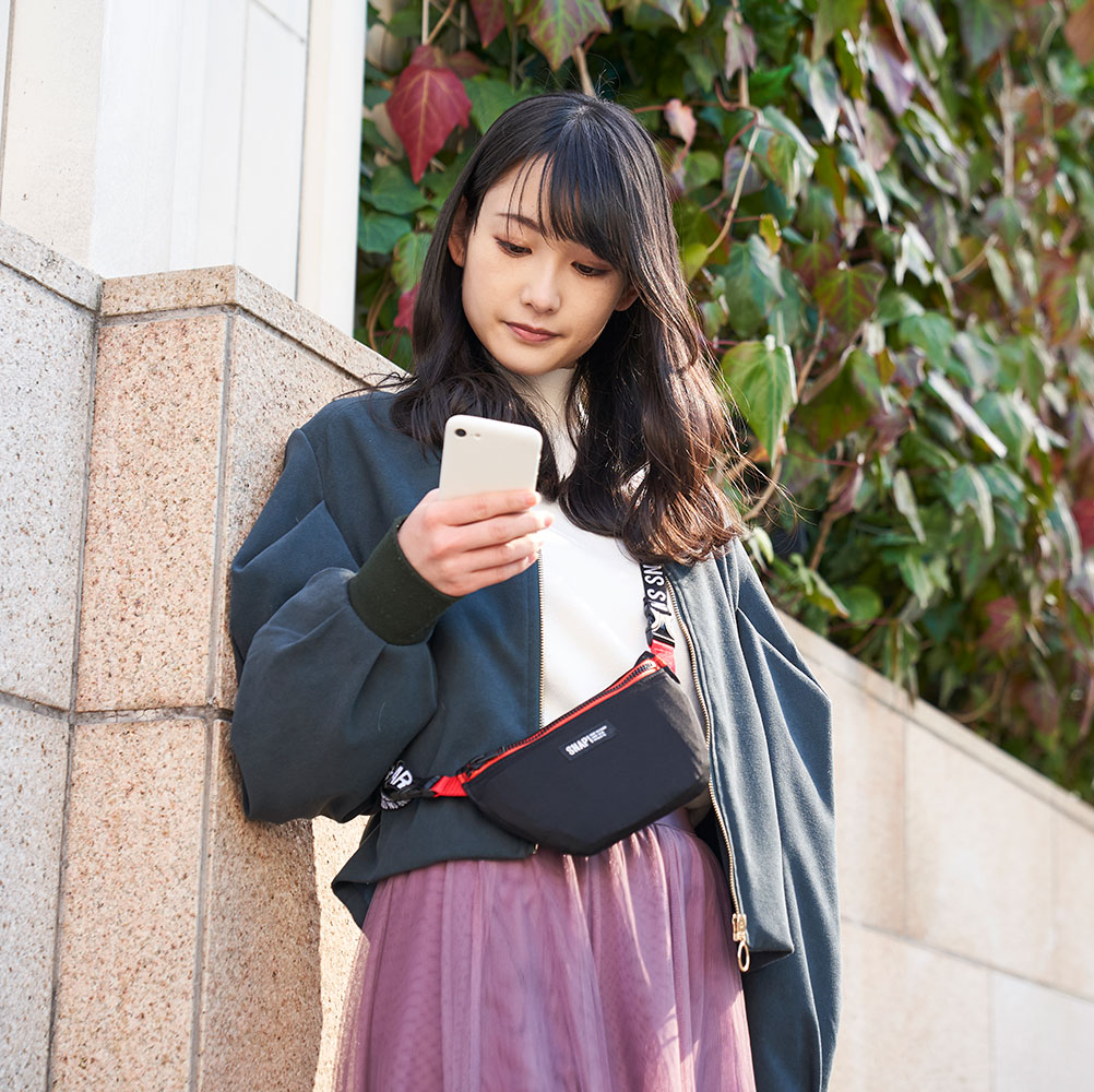 SNAP GEAR / SACOCHE ブラック/レッドzip