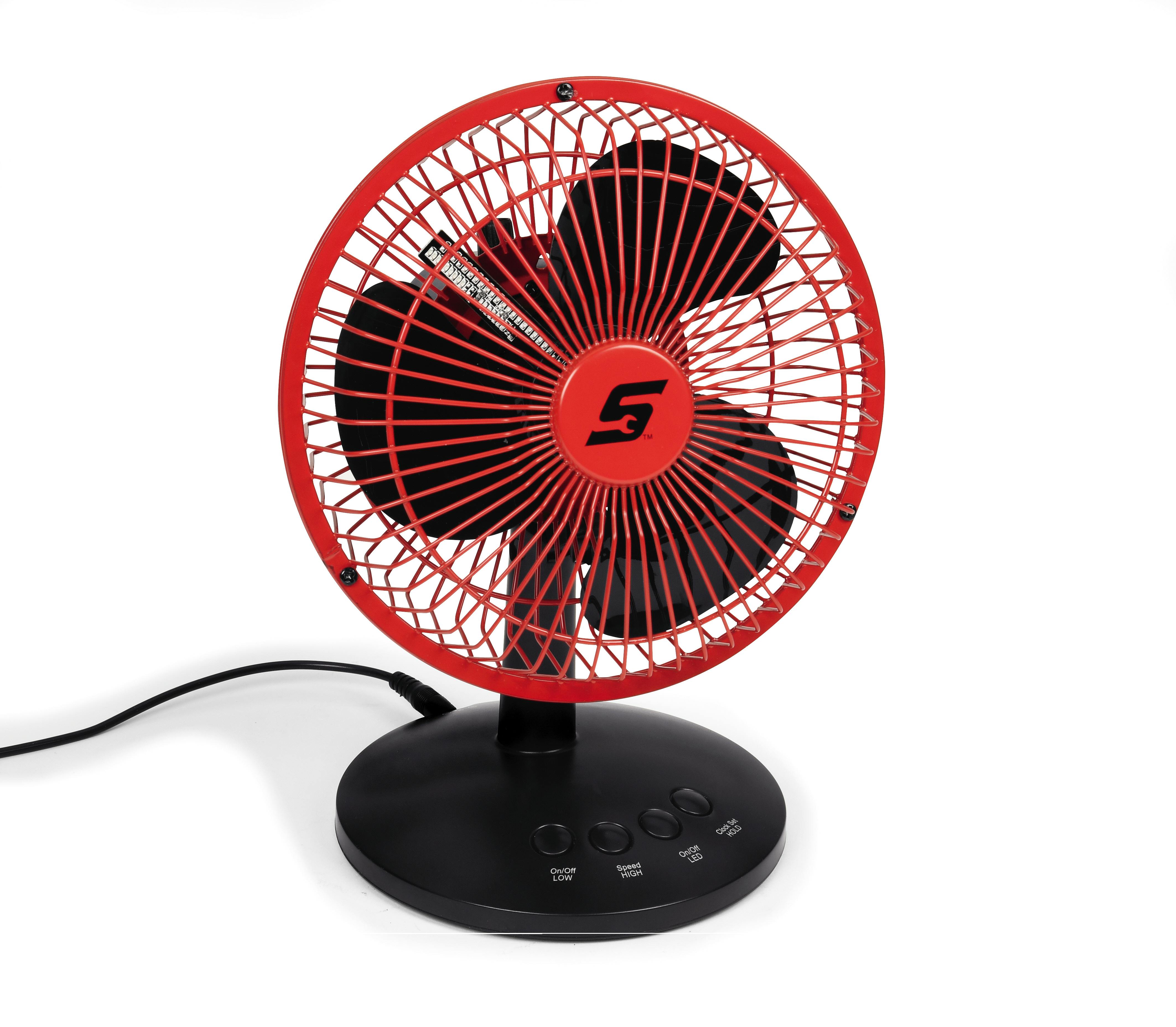 スナップオン 卓上扇風機 黒 LED CLOCK FAN LED Clock, Two-Speed Fan