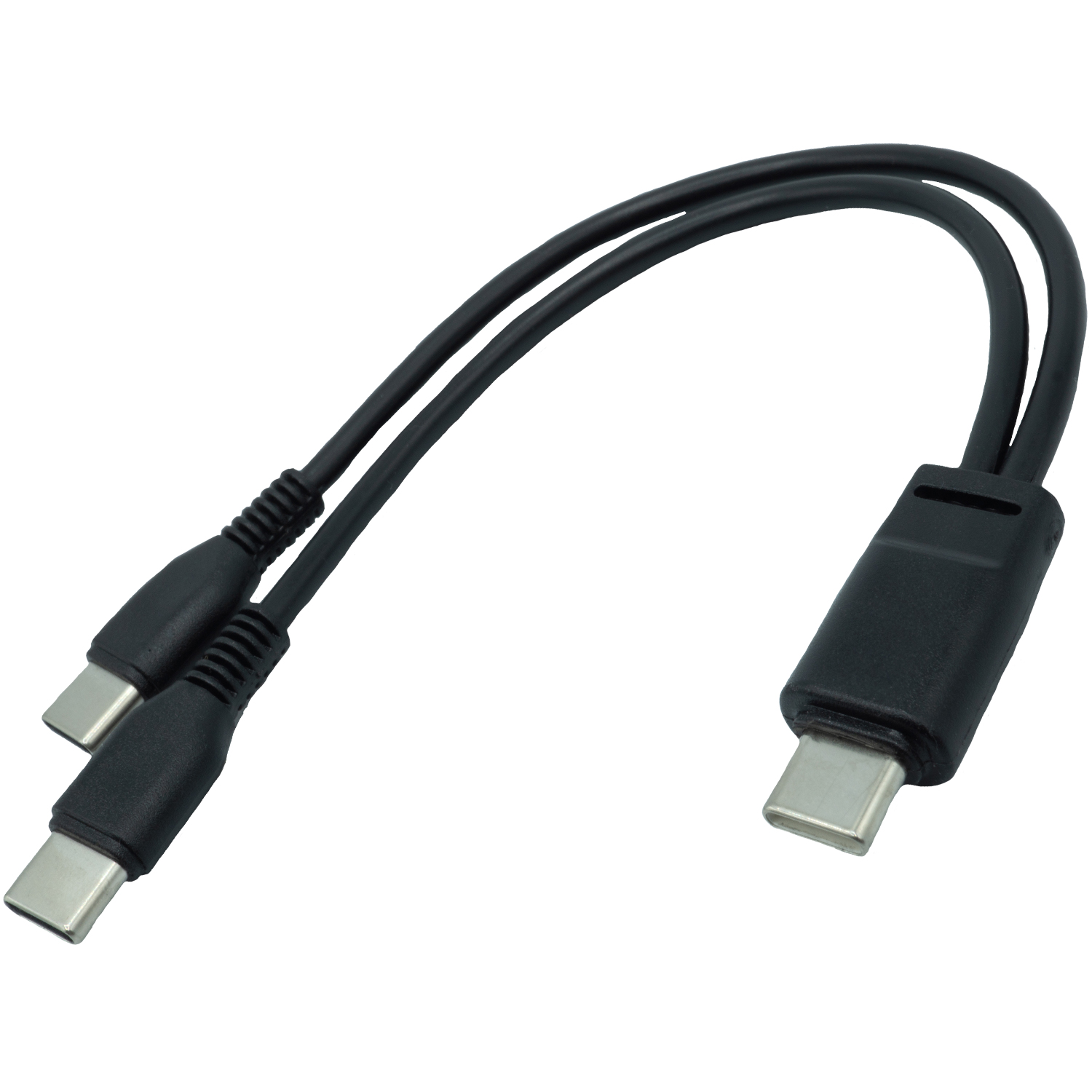 2台同時充電 充電専用 Type-C-Type-C 2股ケーブル 2分岐 全長約20cm