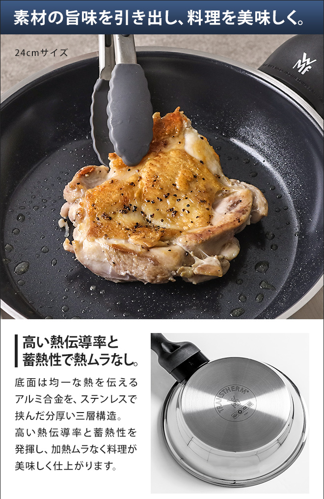 WMF TRANSTHERM フライパン 24cm 蓋付き WMF TRANSTHERM フライパン