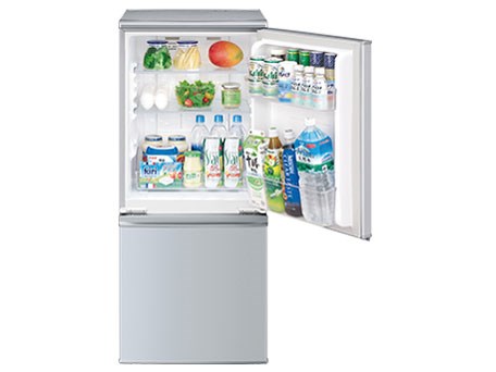 シャープ【SHARP】137L 冷蔵庫 つけかえどっちもドア シルバー系 SJ