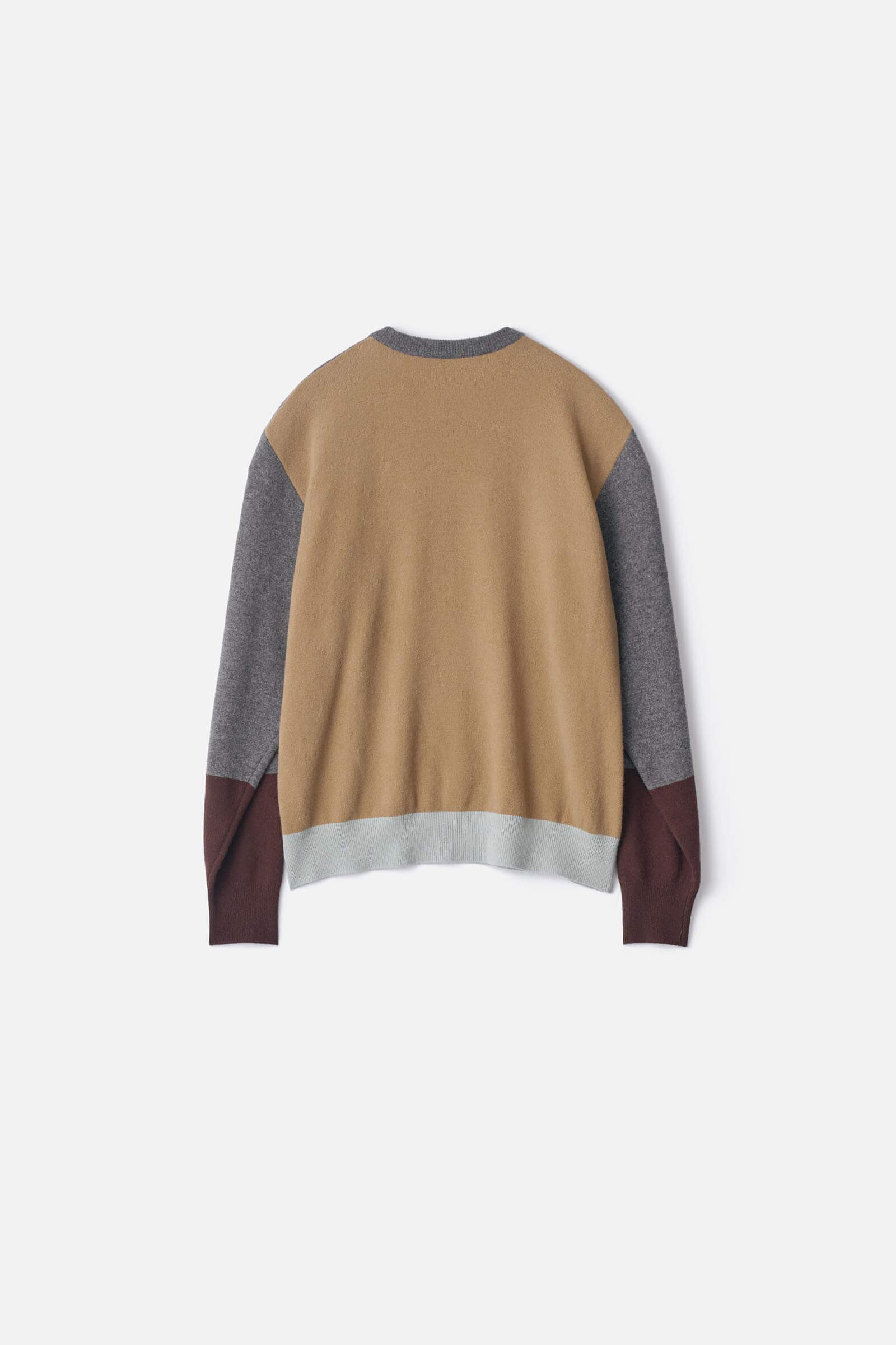 EXTRA FINE WOOL KNIT COLOR BLOCK LS – ssstein