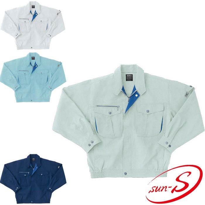 WA10001 長袖ブルゾン SUN-S サンエス 春夏作業服 S～5L ポリエステル