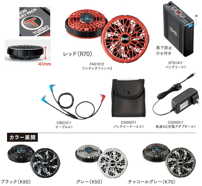 XS23011 SK23011 空調服®用18.0Vスターターキット 最大風量106