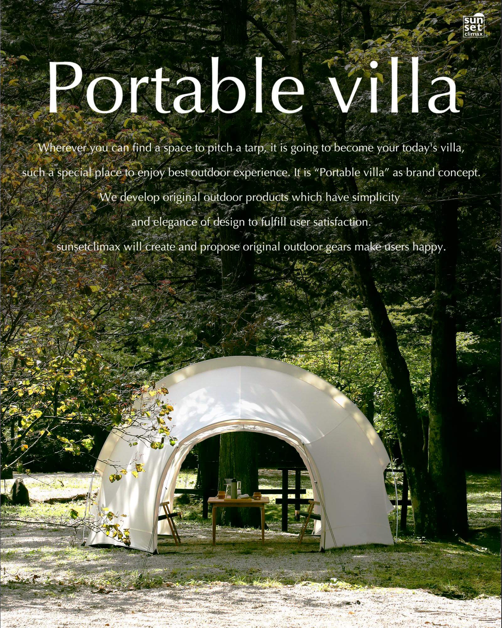 sunset climax tarp 01 : SUS ポール2本セット sunset climax tarp 01