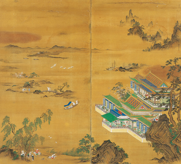 コレクション 風景の交響楽 シンフォニー 狩野栄信（伊川） 《楼閣山水