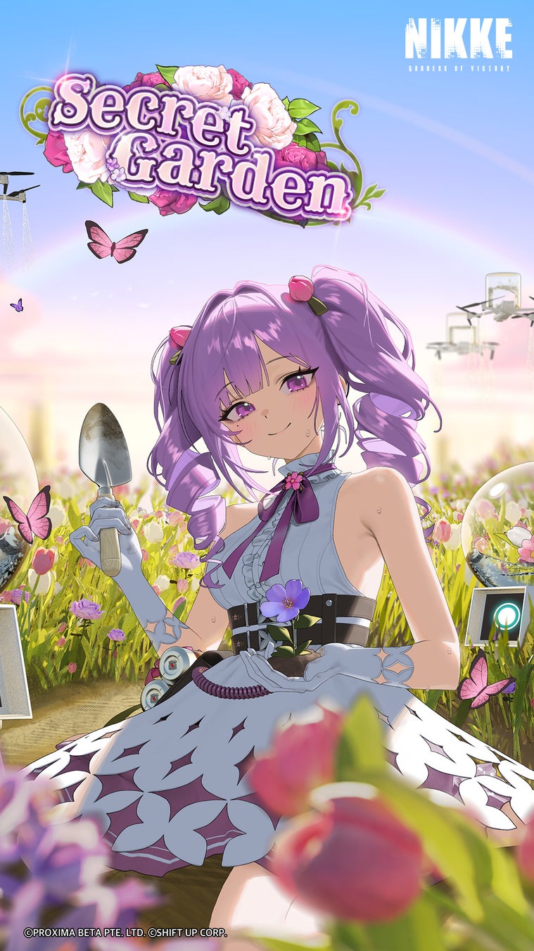 勝利の女神：NIKKE』アーク内の庭園で花を管理するニケが登場する最新