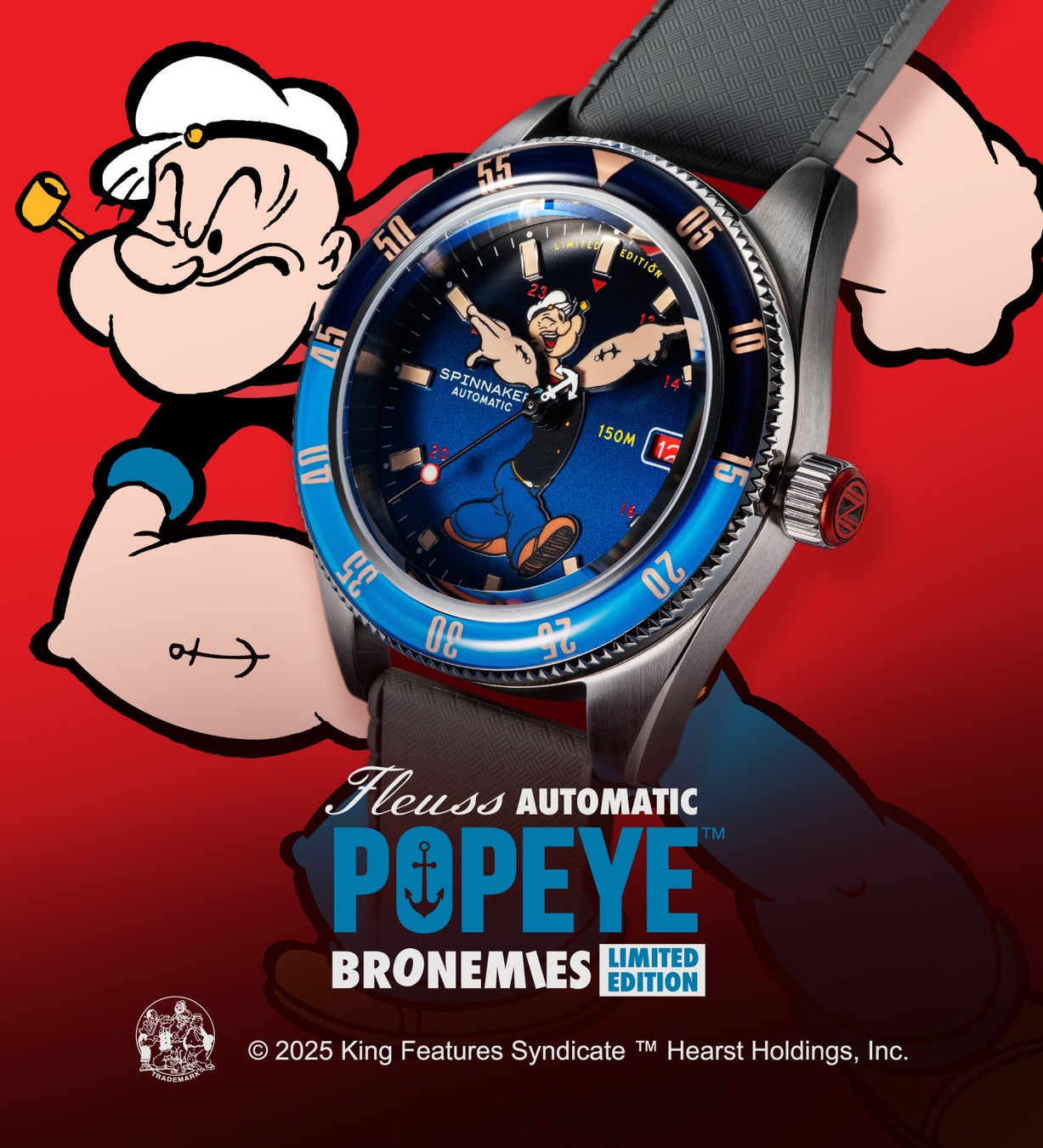 見惚れる剛腕時計！『スピニカー（SPINNAKER）』×「ポパイ（Popeye