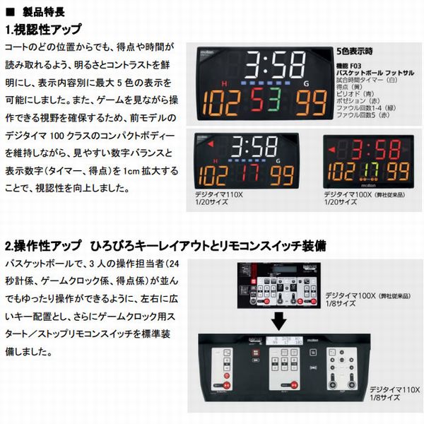 モルテン(molten) デジタイマ110X UX0110 | スポーツコバヤシ